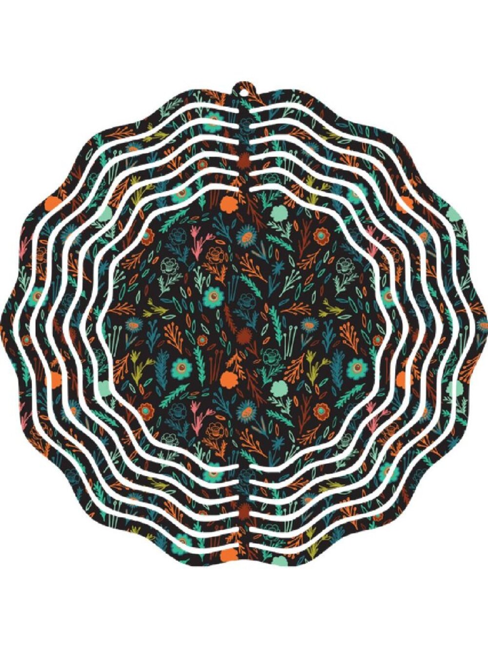 Bohemian Floral Wind Spinner 10" Whimsical Décor
